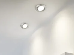 Runder LED Einbaustrahler Decke im 4er Set schwenkbar Silber matt 5 Watt