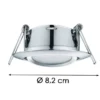 Runder LED Einbaustrahler Decke Doppelpack schwenkbar Chrom glänzend 5 Watt