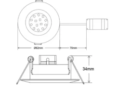 Runder LED Einbaustrahler Decke Doppelpack schwenkbar Chrom glänzend 5 Watt