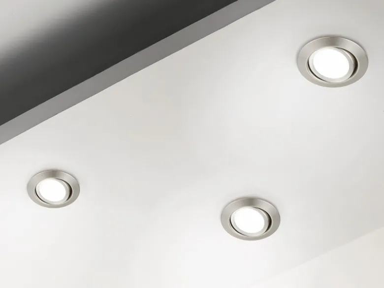 Runder LED Einbaustrahler RILA schwenkbar Nickel matt 5 Watt - Deckenbeleuchtung