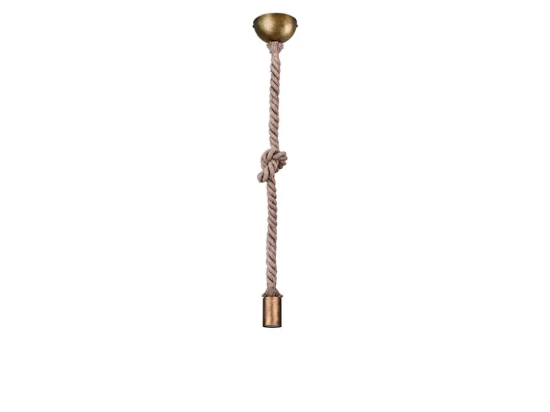 Rustikales Schnurpendel ROPE aus Hanfseil mit Knoten, Höhe 150cm