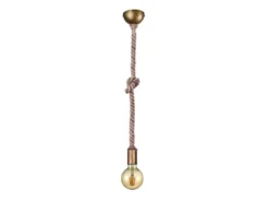 Rustikales Schnurpendel ROPE aus Hanfseil mit Knoten, Höhe 150cm