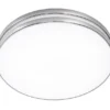 Schlichte LED Badleuchte APART, Deckenleuchte Chrom, Acryl weiß, Ø 41cm