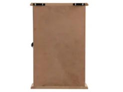 Schlüsselkasten STACEY Holzfarbig-Weiß mit Dekotür, Höhe 30cm
