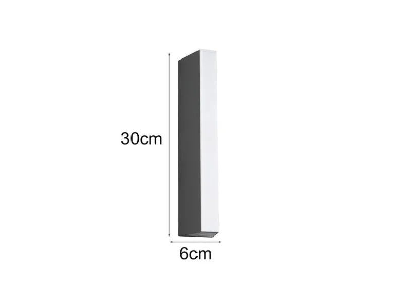 Schmale LED Außenwandleuchte MARNE Up and Down IP65, Höhe 30cm
