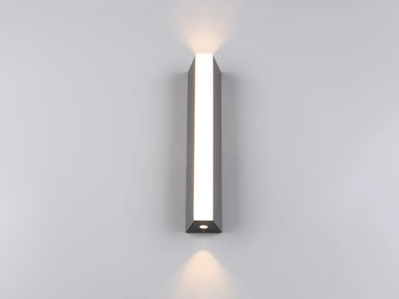 Schmale LED Außenwandleuchte MARNE Up and Down IP65, Höhe 30cm
