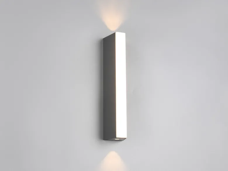 Schmale LED Außenwandleuchte MARNE Up and Down IP65, Höhe 30cm