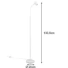 Schmale LED Stehlampe Weiß dimmbar, flexibel einstellbarer Spot, Höhe 133,5cm