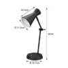 Schreibtischlampe ENZO Metallschirm in Schwarz Gelenkarm Höhe 50cm
