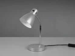 Schreibtischlampe HARVEY mit Flexarm und Metallschirm Grau, Höhe 33cm