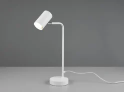 Schreibtischlampe MARLEY in Weiß matt, Spot schwenkbar, Höhe 45cm