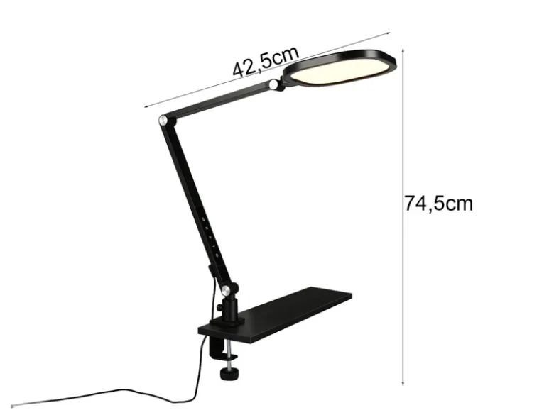 Schreibtischlampe SERVO LED dimmbar klemmbar 3 Lichtfarben inkl. Tageslicht 58cm