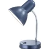 Schreibtischlampe / Tischleuchte Blau mit LED, Flexrohr