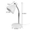 Schreibtischleuchte HARVEY flexibel, Chrom & Metallschirm Weiß, 33cm