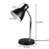 Schreibtischleuchte HARVEY, flexibel Chrom & Metallschirm Schwarz, 33cm