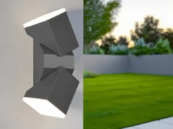 Schwenkbare LED Außenwandleuchte AVON, Höhe 28cm, Anthrazit