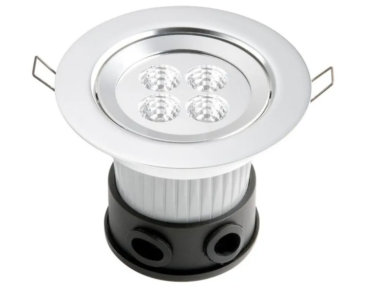 Schwenkbarer LED Deckeneinbaustrahler 12,5 cm, geeignet für Bad und Außenbereich