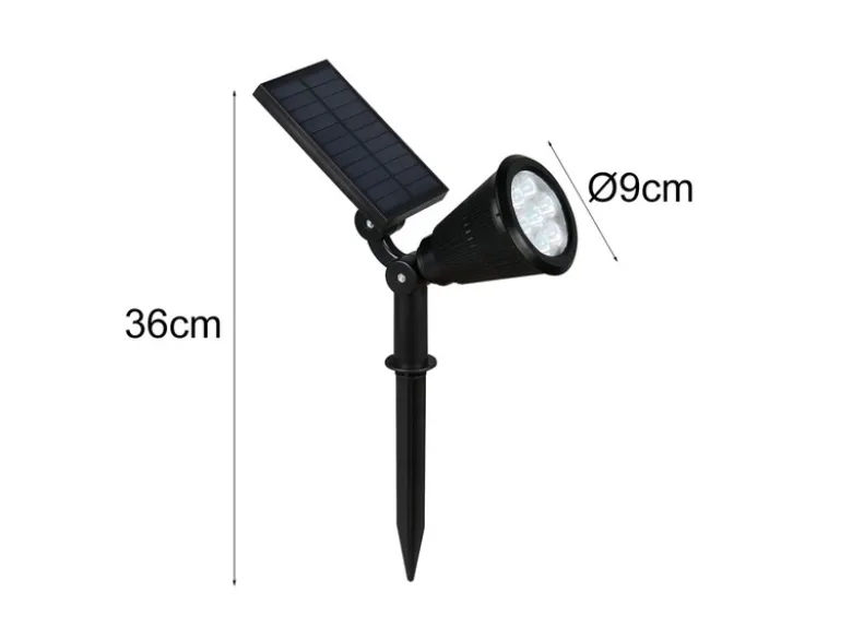 Schwenkbarer Solar Deko Gartenstrahler FESTIVAL mit RGB Farbwechsel, H: 36cm
