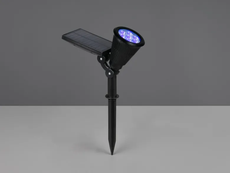 Schwenkbarer Solar Deko Gartenstrahler FESTIVAL mit RGB Farbwechsel, H: 36cm