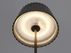 SET: Kleine Akku Stehlampe 123cm & Tischlampe 39cm für Outdoor kabellos Schwarz