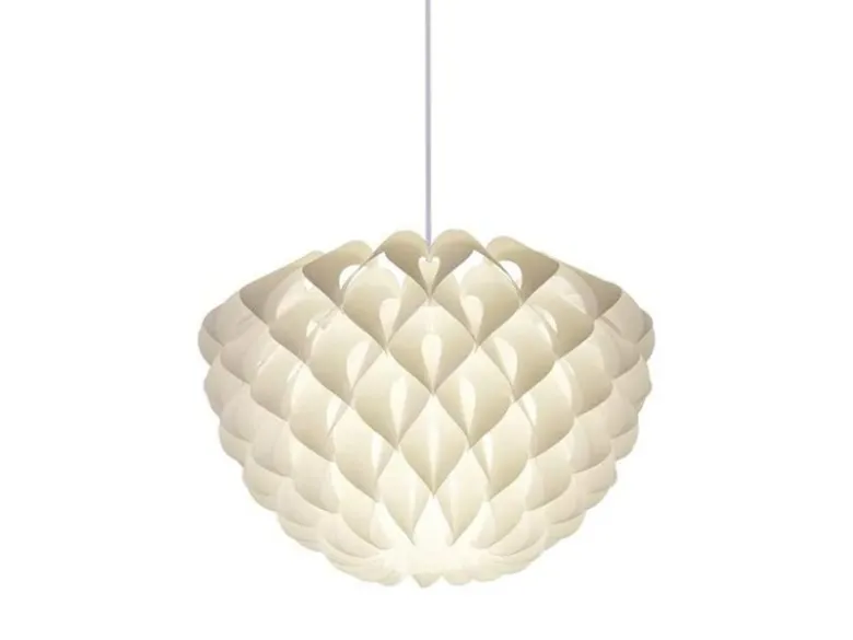 Skandinavische LED Pendelleuchte 1-flammig Lampenschirm Weiß, Ø 40cm