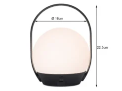 Smarte AKKU LED Außentischleuchte CARDI - USB, RGB & Weißtöne Höhe 22cm