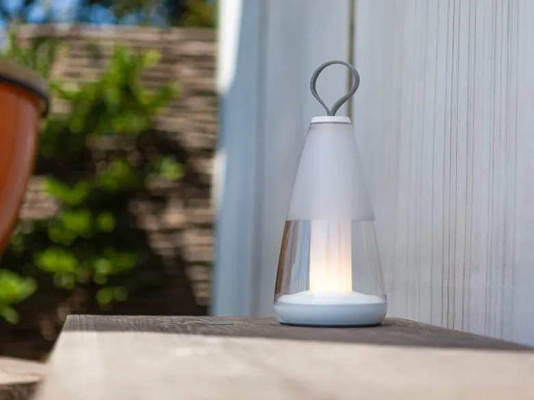 Smarte Akku LED Außentischleuchte PEPPER mit RGB & Weißtöne dimmbar H: 22cm