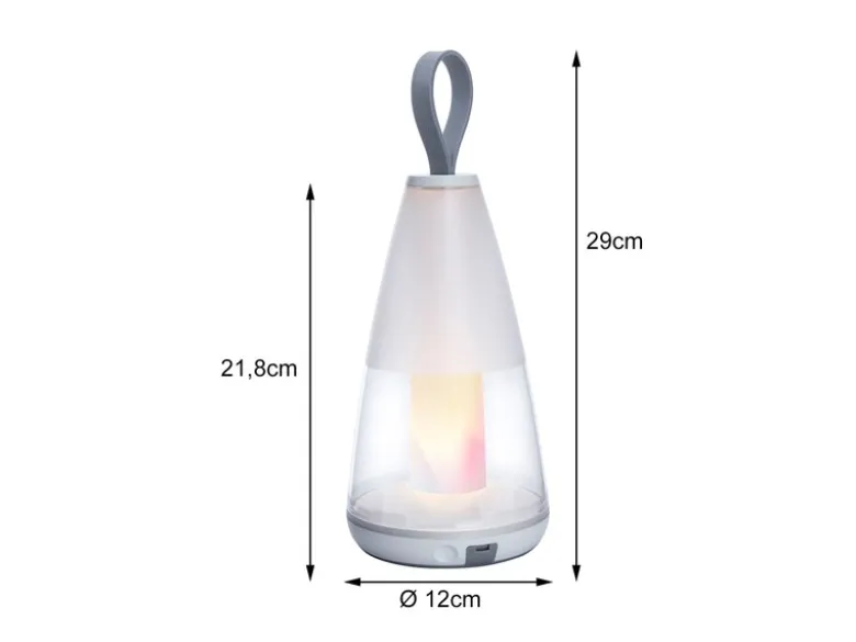 Smarte Akku LED Außentischleuchte PEPPER mit RGB & Weißtöne dimmbar H: 22cm