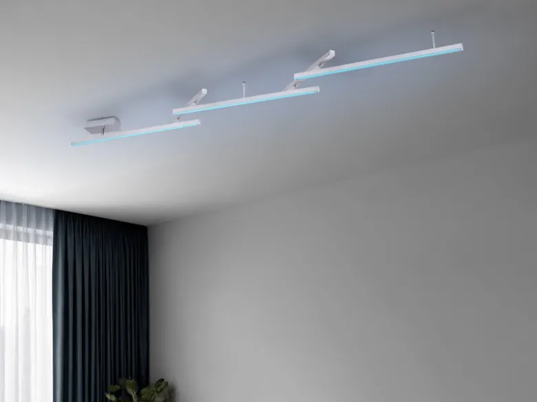 Smarte LED Deckenleuchte MELBY mit WIZ Lichtsteuerung & Fernbedienung, L: 242cm