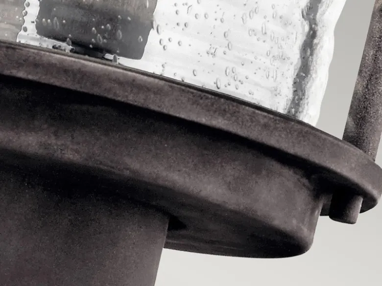 Sockel Laterne ASHLAND BAY im Industriedesign, Anthrazit Höhe 47cm