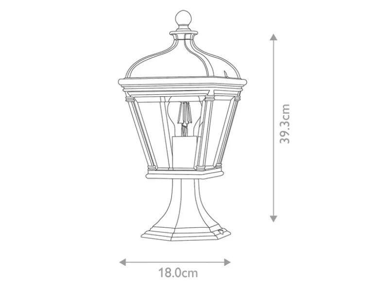 Sockelleuchte BAYVIEW Gartenlaterne im Landhausstil, Höhe 39,5cm