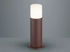Sockelleuchte HOOSIC aus Aluminium in Rostoptik E27, Höhe 30cm