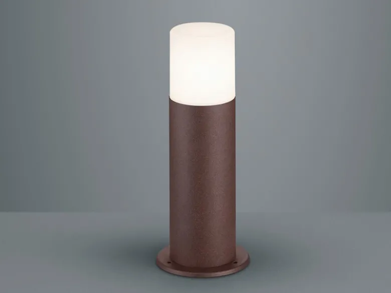Sockelleuchte HOOSIC aus Aluminium in Rostoptik E27, Höhe 30cm