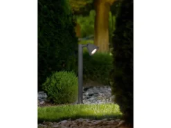 Sockelleuchte KAVERI Spot schwenkbar in Anthrazit, Höhe 60cm, IP44