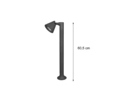 Sockelleuchte KAVERI Spot schwenkbar in Anthrazit, Höhe 60cm, IP44