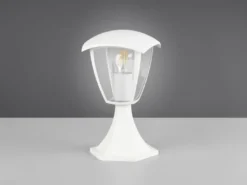Sockelleuchte VENTA aus Aluminium im Landhausstil Weiß, Höhe 30cm