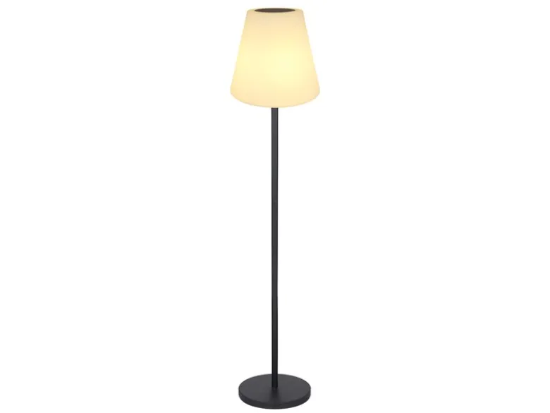 Solar & Akku Stehlampe mit Fernbedienung, auch per USB ladbar, Höhe 150cm