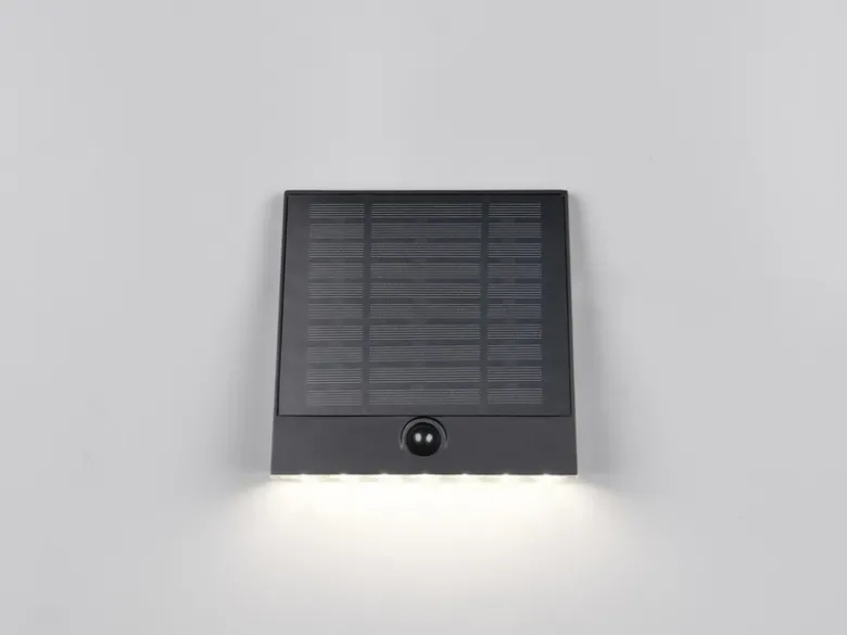 Solar Außenwandleuchte ALVORADA auch per USB aufladbar mit Bewegungsmelder