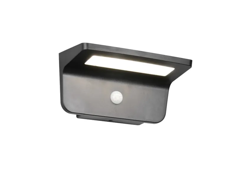 Solar Außenwandleuchte ATICO auch per USB aufladbar mit Bewegungsmelder, B: 20cm