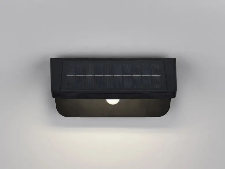 Solar Außenwandleuchte ATICO auch per USB aufladbar mit Bewegungsmelder, B: 20cm