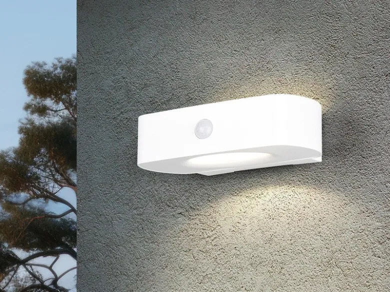 Solar Außenwandleuchte BILBAO auch per USB aufladbar mit Bewegungsmelder B: 21cm