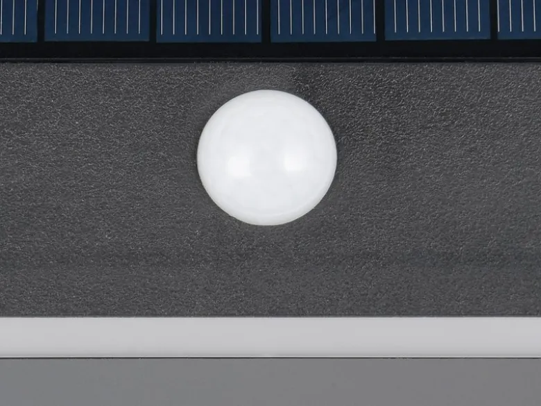 Solar Außenwandleuchte RAMOS auch per USB aufladbar mit Bewegungsmelder, B: 18cm