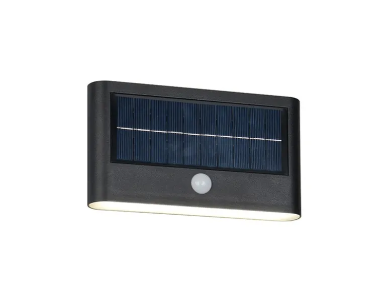 Solar Außenwandleuchte RAMOS auch per USB aufladbar mit Bewegungsmelder, B: 18cm