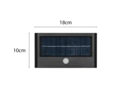 Solar Außenwandleuchte RAMOS auch per USB aufladbar mit Bewegungsmelder, B: 18cm