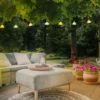 Solarbetriebene LED Outdoor Lichterkette mit 10 bunten Schirmen, Länge 3,6 Meter
