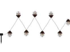 Solarbetriebene LED Outdoor Lichterkette mit 8 Laternen, Länge 4,3 Meter