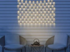 Solarbetriebenes LED Outdoor Lichternetz mit 100 LEDs, 90 x 110cm