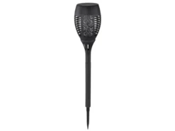 Solarfackeln 4er Set mit Flammeneffekt, Schwarz, Höhe 50cm