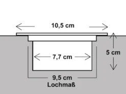 Solar LED Bodeneinbaustrahler CARLO für Außen, Edelstahl eckig 10x10cm, IP67