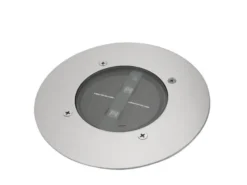 Solar LED Bodeneinbaustrahler 6er SET für Außen, Edelstahl rund Ø14cm IP67